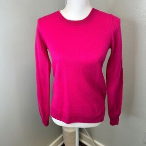 Saks Fifth Avenue 100% Cashmere Pink Long Sleeve Crew Neck  Sweater size S/P